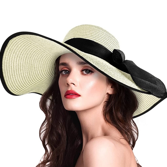 Handmade Chic Sophisticated Wide Brim Straw Hat (NWT) - Picture 4 of 9